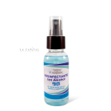 Spray desinfectante base alcohol 70%.