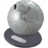 Alcancía metálica mundo