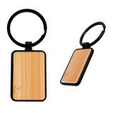 Llavero rectangular legno