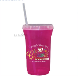 Vaso 36 oz sin impresión big mouth tapa y popote