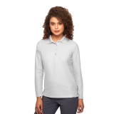 Playera manga larga polo dama tallas xs-xl