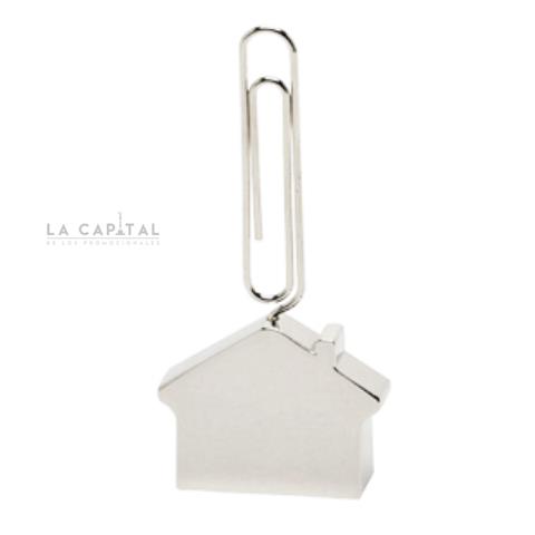 CLIP PORTA NOTAS METALICO CASA. | Articulos Promocionales