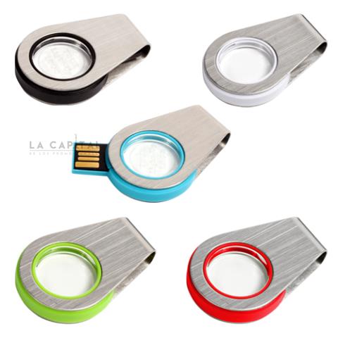 Memoria USB giratoria con luz 8 GB. | Articulos Promocionales