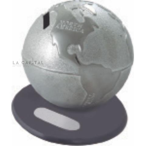 Alcancía metálica mundo | Articulos Promocionales