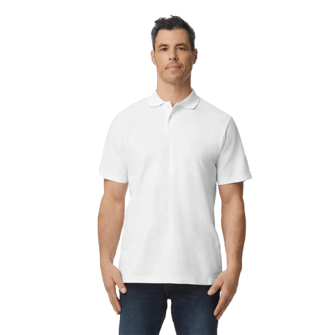 PLAYERA TIPO POLO BLANCA SOFSTYLE CABALLERO | Articulos Promocionales