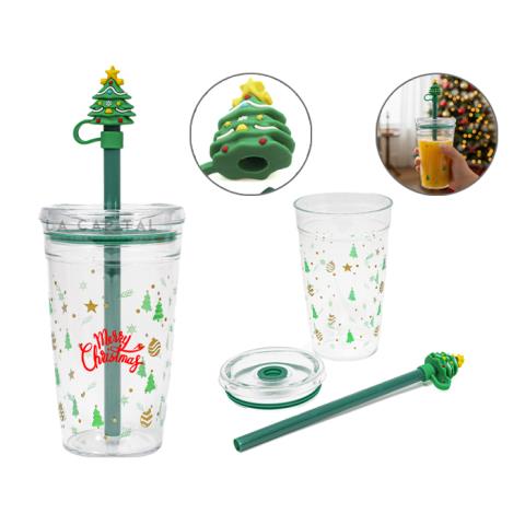 VASO NAVIDEÑO HOLLY | Articulos Promocionales