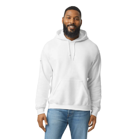 GILDAN SUDADERA ADULTO CON CAPUCHA BLANCA S-XL | Articulos Promocionales