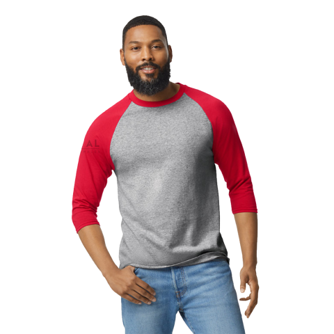 PLAYERA GILDAN REGLAN 3/4 JASPE TALLAS S-XL | Articulos Promocionales