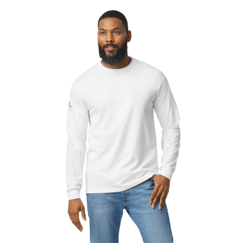 PLAYERA ADULTO MANGA LARGA UNISEX BLANCA TALLA 2XL | Articulos Promocionales