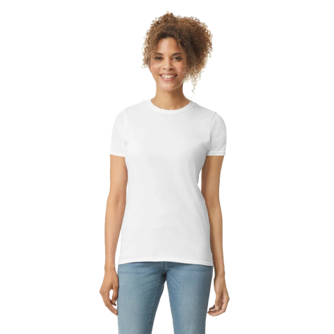 Playera Cuello Redondo Blanca Dama Tallas S-XL | Articulos Promocionales