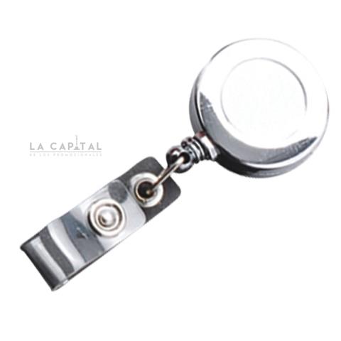 PORTA GAFETE YOYO PLATA | Articulos Promocionales