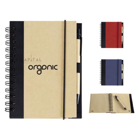 LIBRETA ECOLOGICA CON BOLIGRAFO ISIS | Articulos Promocionales