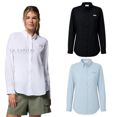 CAMISA DE MANGA LARGA CON REJILLAS DE VENTILACIÓN COLUMBIA TALLAS XS-L | Articulos Promocionales