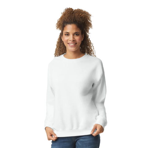 SUDADERA GILDAN BASICA BLANCA UNISEX ADULTO TALLAS 3XL | Articulos Promocionales
