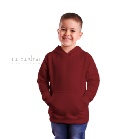 Sudadera Juvenil con Capucha y Bolsa UNISEX TALLAS 2-14 | Articulos Promocionales