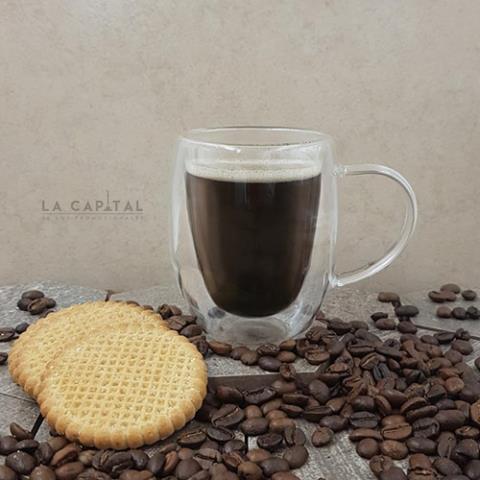 TAZA DE VIDRIO LUWAK | Articulos Promocionales